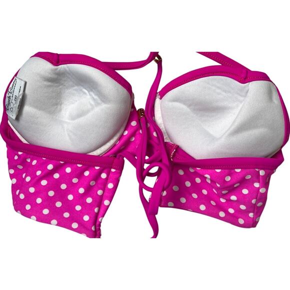 Beach Bunny Bikini Set Swimwear Pink Top Small - Picture 2 of 5